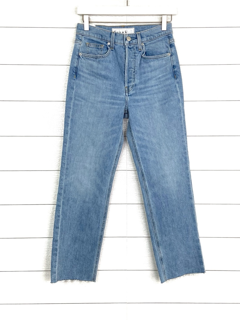 FRANK AND EILEEN Denim The Monaghan Mom Jean 1990 Wash Light Straight 26